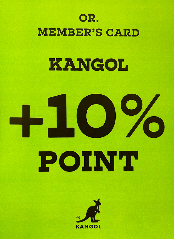 KANGOL+10％ポイントアップ　