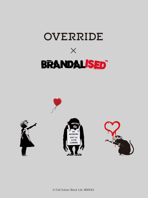 【OVERRIDE × BRANDALISED™】 バンクシーのアートを落とし込んだコラボヘッドウエア第4弾。