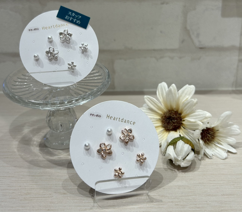 お花モチーフセットピアス💐