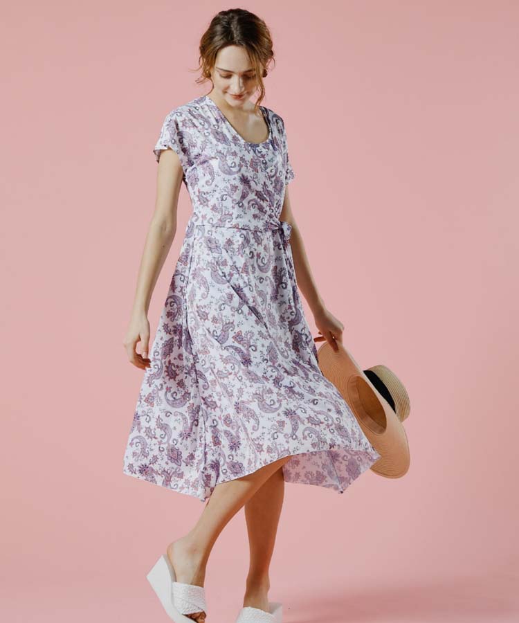 4F【San-ai Resort northerly】スリーブドレス3点セット水着🫧🐠👙