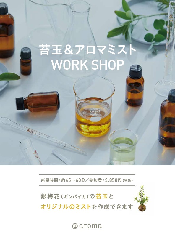 7/25(土)・7/26(日) 苔玉(クロマツ)&アロマミスト WORK SHOP