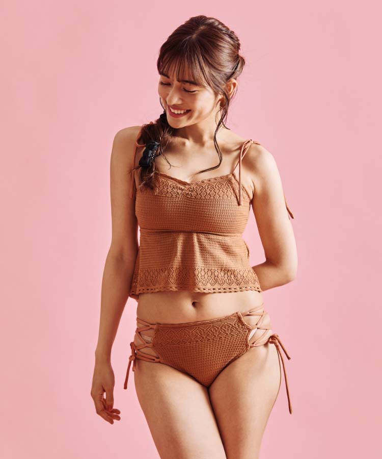 4F【San-ai resort northely】ニットクロシェットドッキングブラビキニ🍊✨